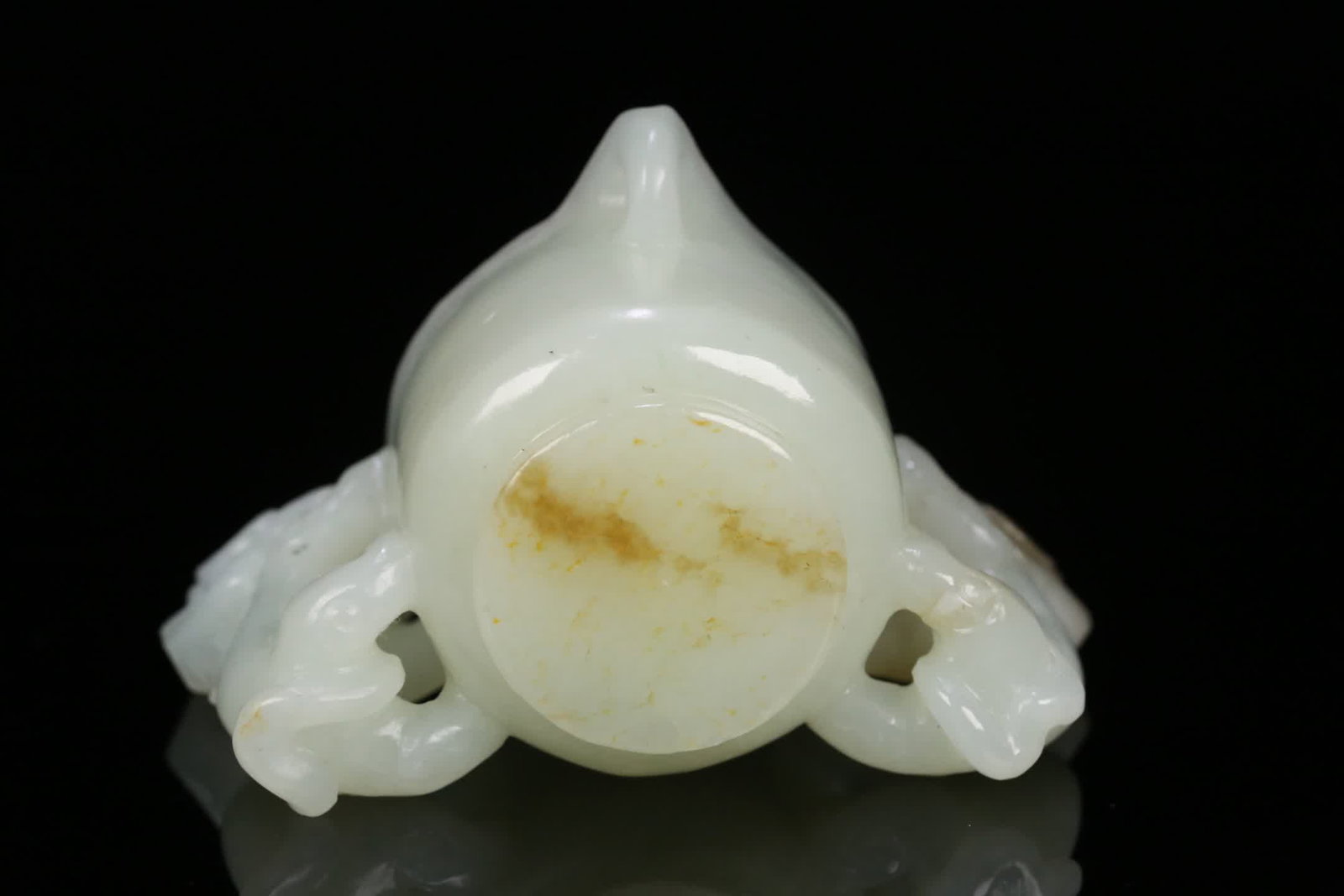One Hetian jade double-dragon ear cup - 5