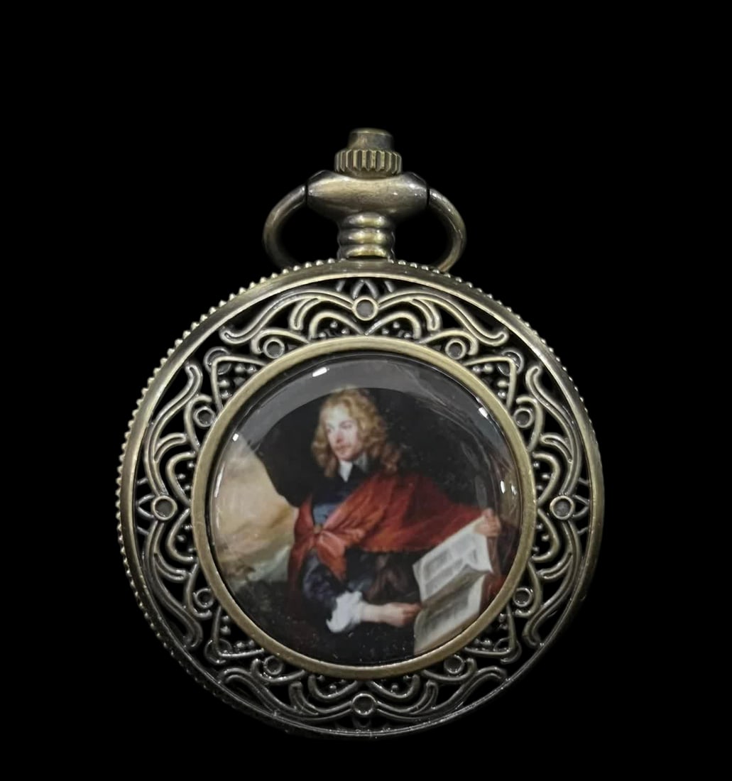 A pocket watch from a late Qing dynasty Western painting: Pocket watch of late Qing dynasty Western paintings SIZE: D:47mm (The Dimensions Of All Batches Are Manually Measured.If You Need More Detailed Information, Please Contact Our Customer Service Before 