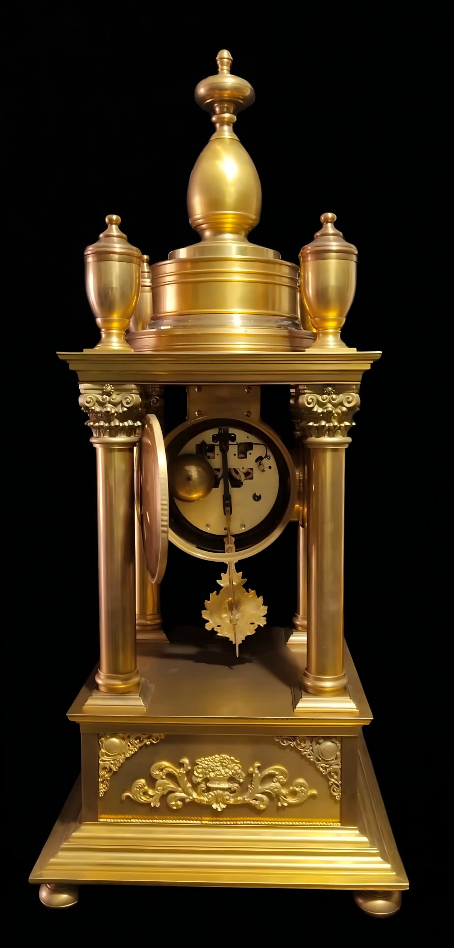 A late Qing dynasty gilded bronze mechanical table clock - 5