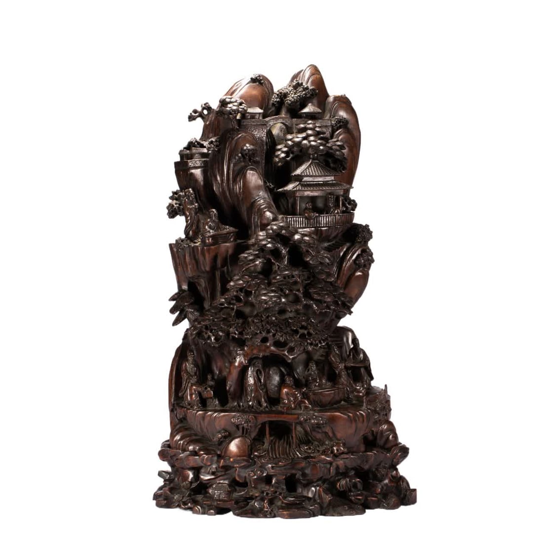 A Qing Dynasty agarwood mountain ornament (1 of 9)
