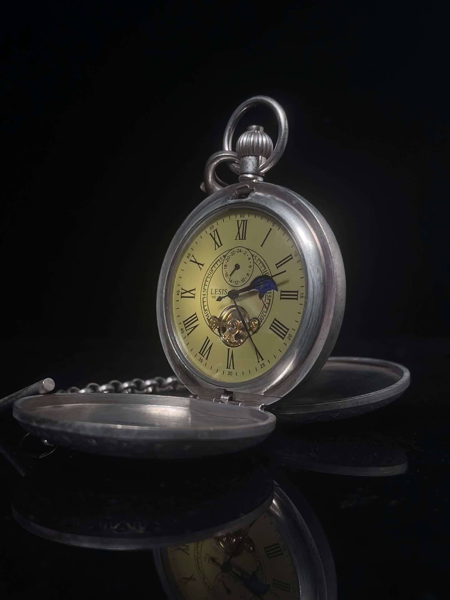 A late Qing dynasty double-open pocket watch - 4