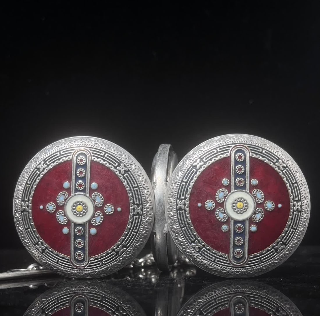 A late Qing dynasty double-open pocket watch - 6