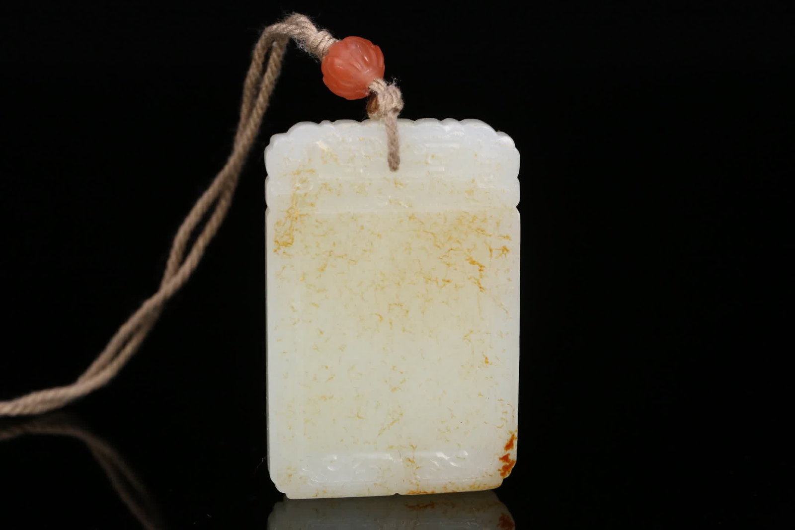 One piece is Hetian jade seed material Ping'an Wushi brand: Hetian jade seed material Ping'an Wushi Plaque SIZE: 5.5x3.7x0.7cm W:39.5g (The Dimensions Of All Batches Are Manually Measured.If You Need More Detailed Information, Please Contact Our Customer Servi