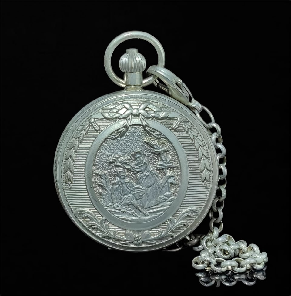 A late Qing dynasty double-open pocket watch - 2