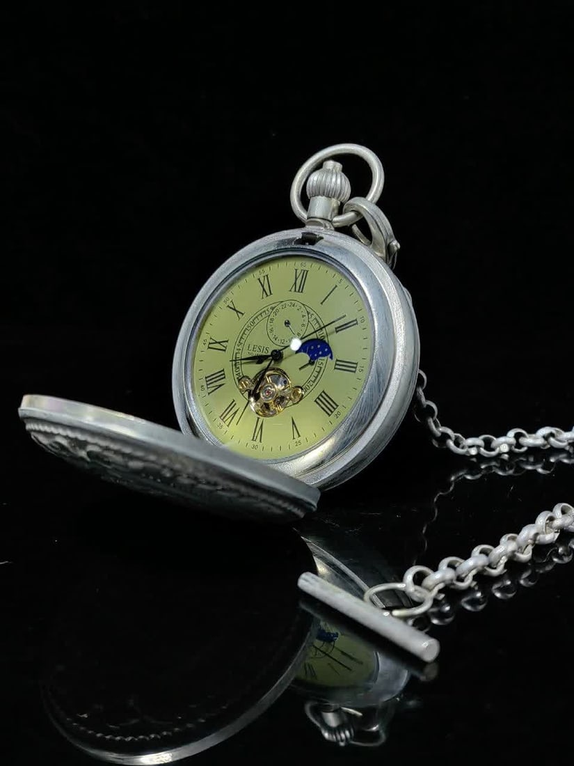 A late Qing dynasty double-open pocket watch - 3