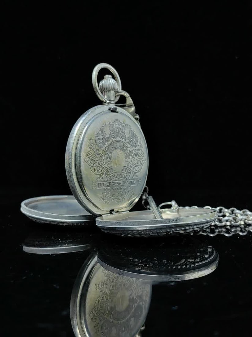 A late Qing dynasty double-open pocket watch - 4