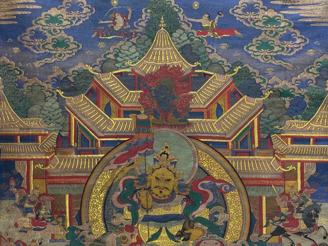 A Tibetan treasure king thangka - 2