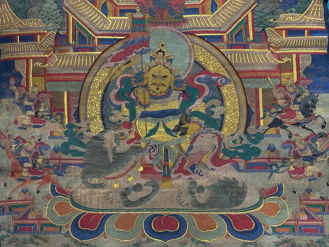 A Tibetan treasure king thangka - 3
