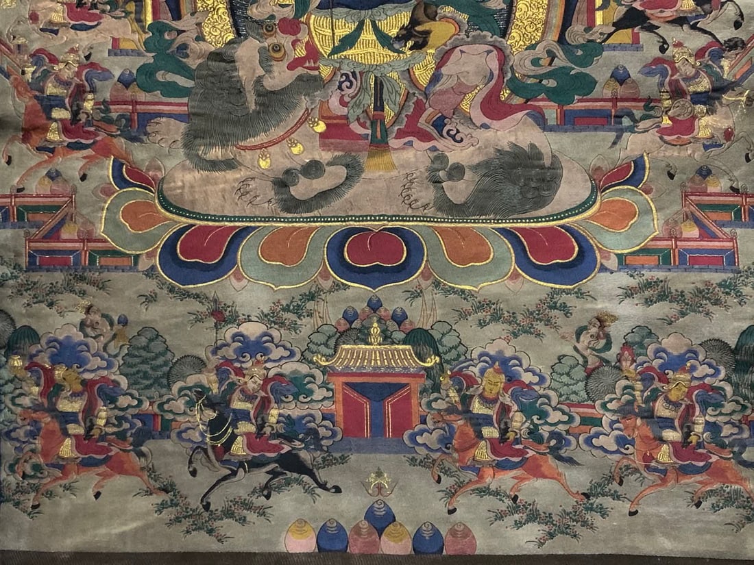 A Tibetan treasure king thangka - 4