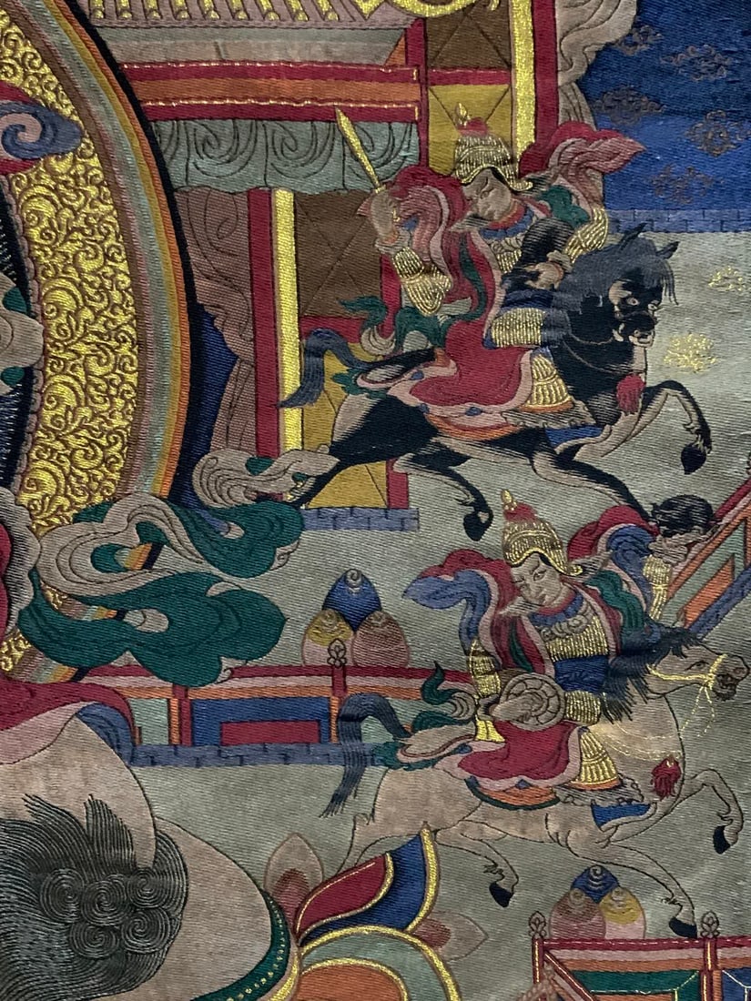 A Tibetan treasure king thangka - 5