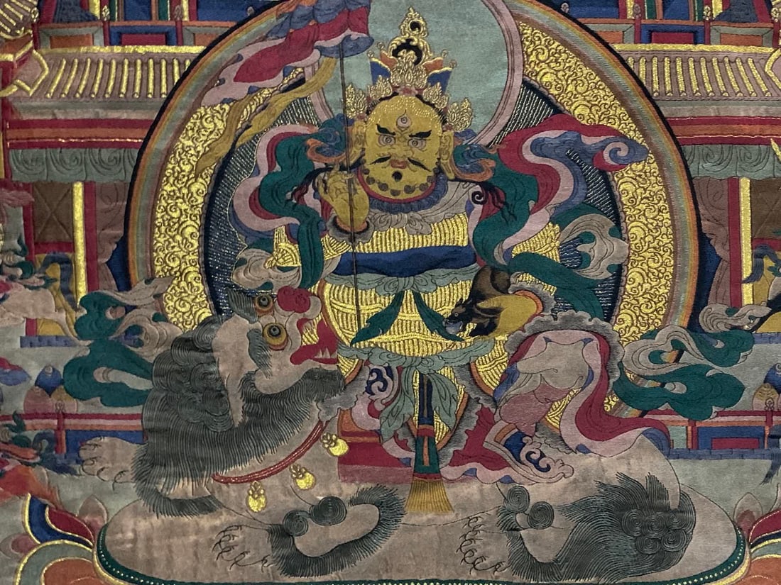 A Tibetan treasure king thangka - 6