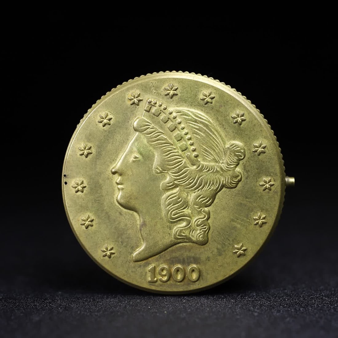 A 20th-century European copper pocket watch: 20th-century European copper pocket watches SIZE: D:6cm (The Dimensions Of All Batches Are Manually Measured.If You Need More Detailed Information, Please Contact Our Customer Service Before Bidding.)