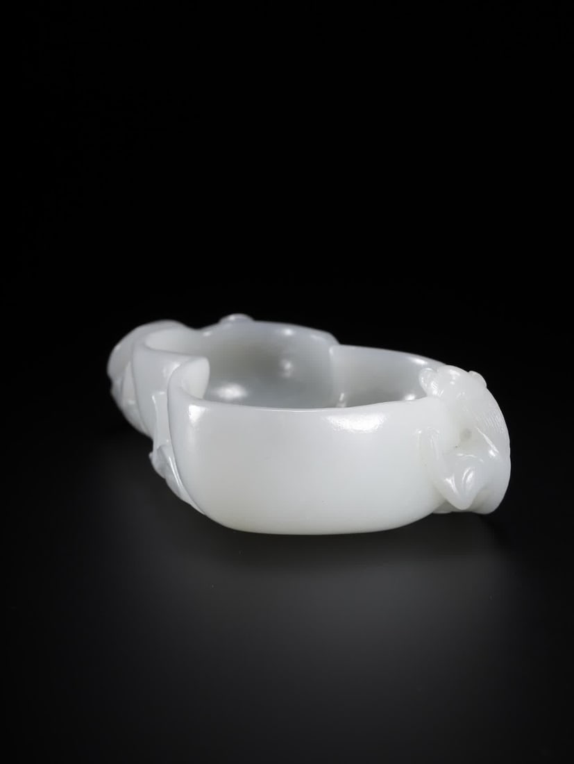 One Hetian jade dragon pattern gourd washer - 4