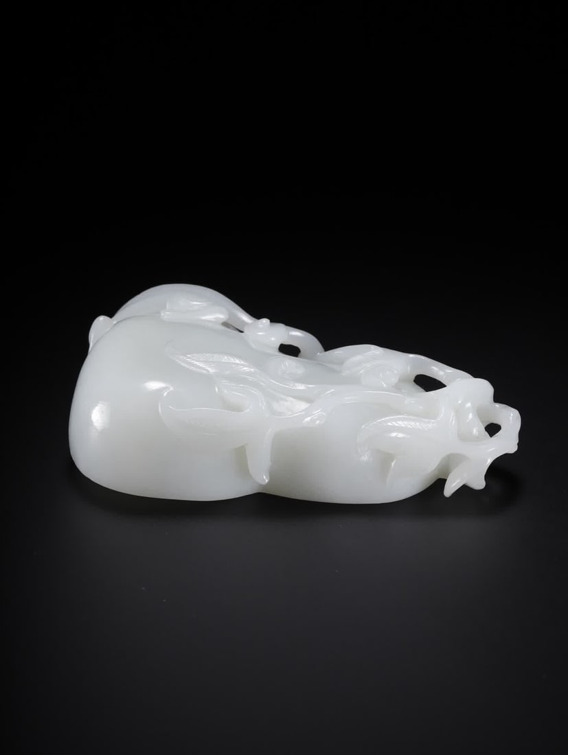 One Hetian jade dragon pattern gourd washer - 5