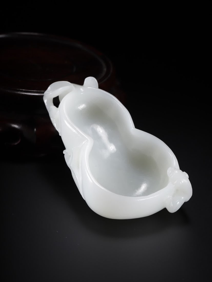 One Hetian jade dragon pattern gourd washer - 7