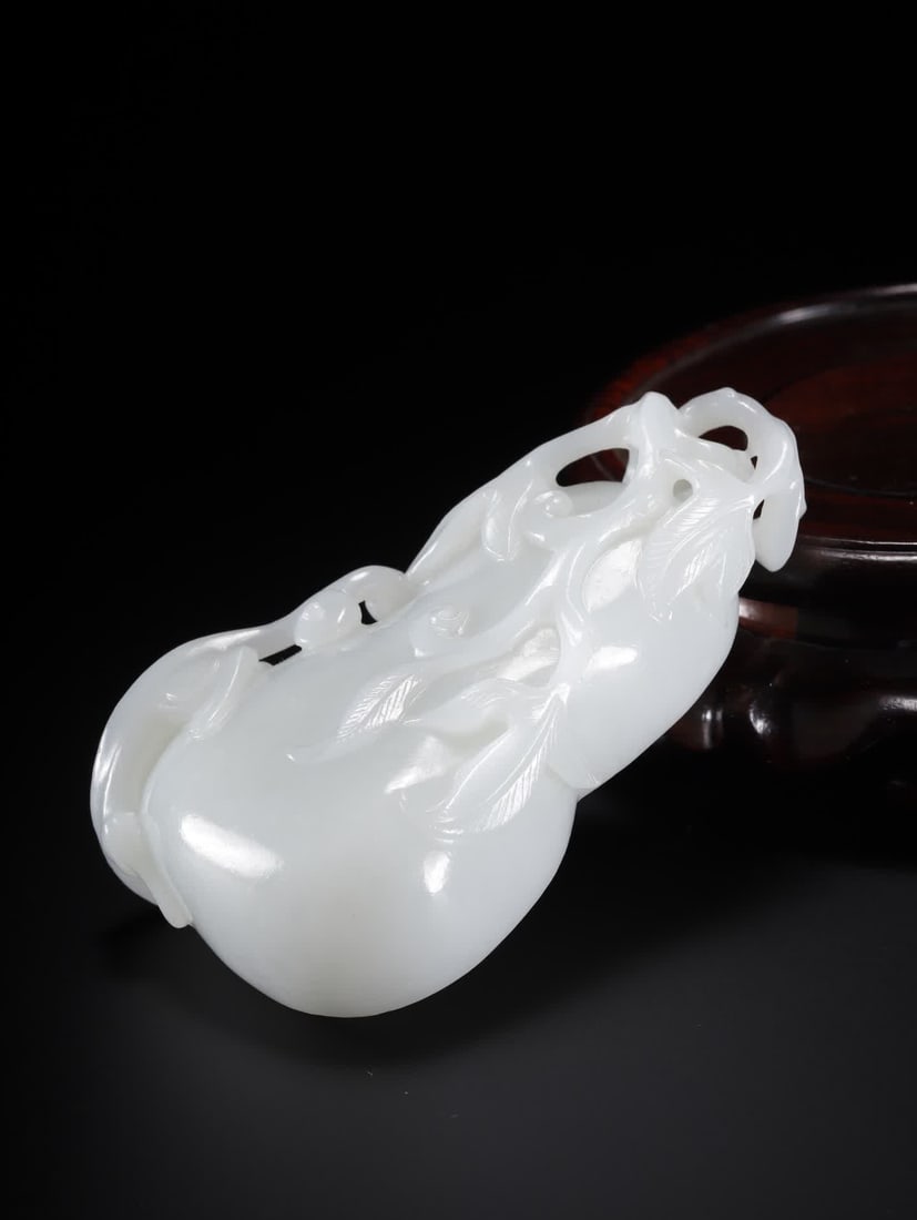 One Hetian jade dragon pattern gourd washer - 8