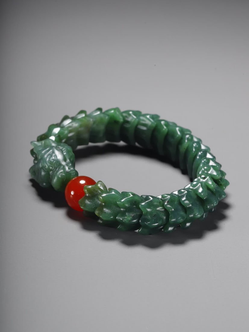 A jade dragon bone bracelet - 5