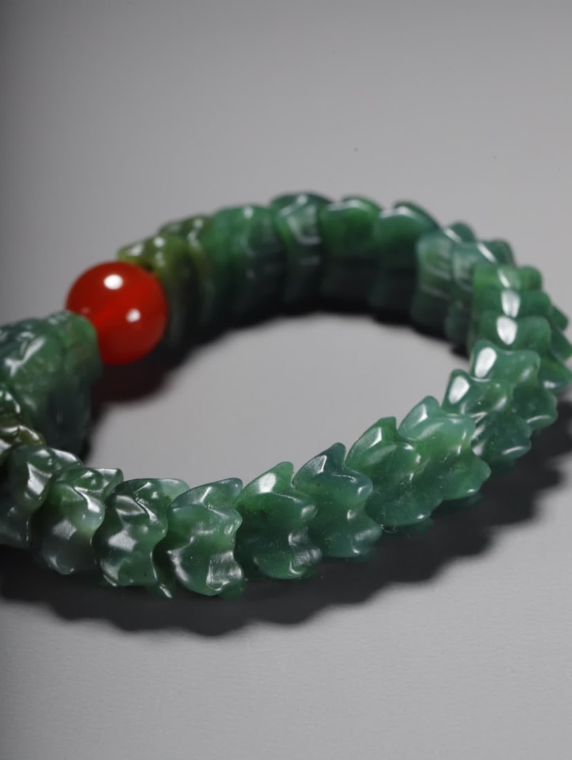 A jade dragon bone bracelet - 7