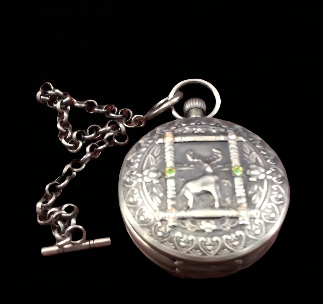 A late Qing mechanical pocket watch: Late Qing mechanical pocket watches SIZE: D:5cm (The Dimensions Of All Batches Are Manually Measured.If You Need More Detailed Information, Please Contact Our Customer Service Before Bidding.)