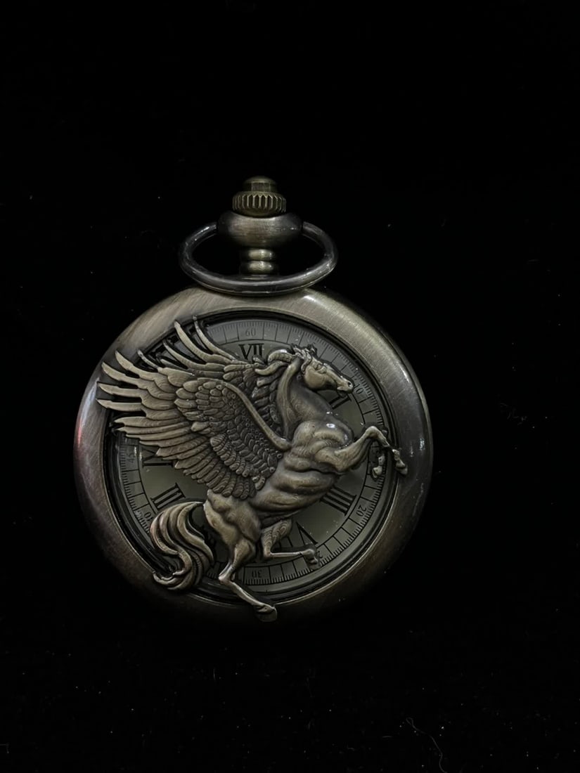 A late Qing dynasty relief Ma Dankai pocket watch: Late Qing dynasty relief Ma Dankai pocket watch SIZE: D:45mm (The Dimensions Of All Batches Are Manually Measured.If You Need More Detailed Information, Please Contact Our Customer Service Before Bidd