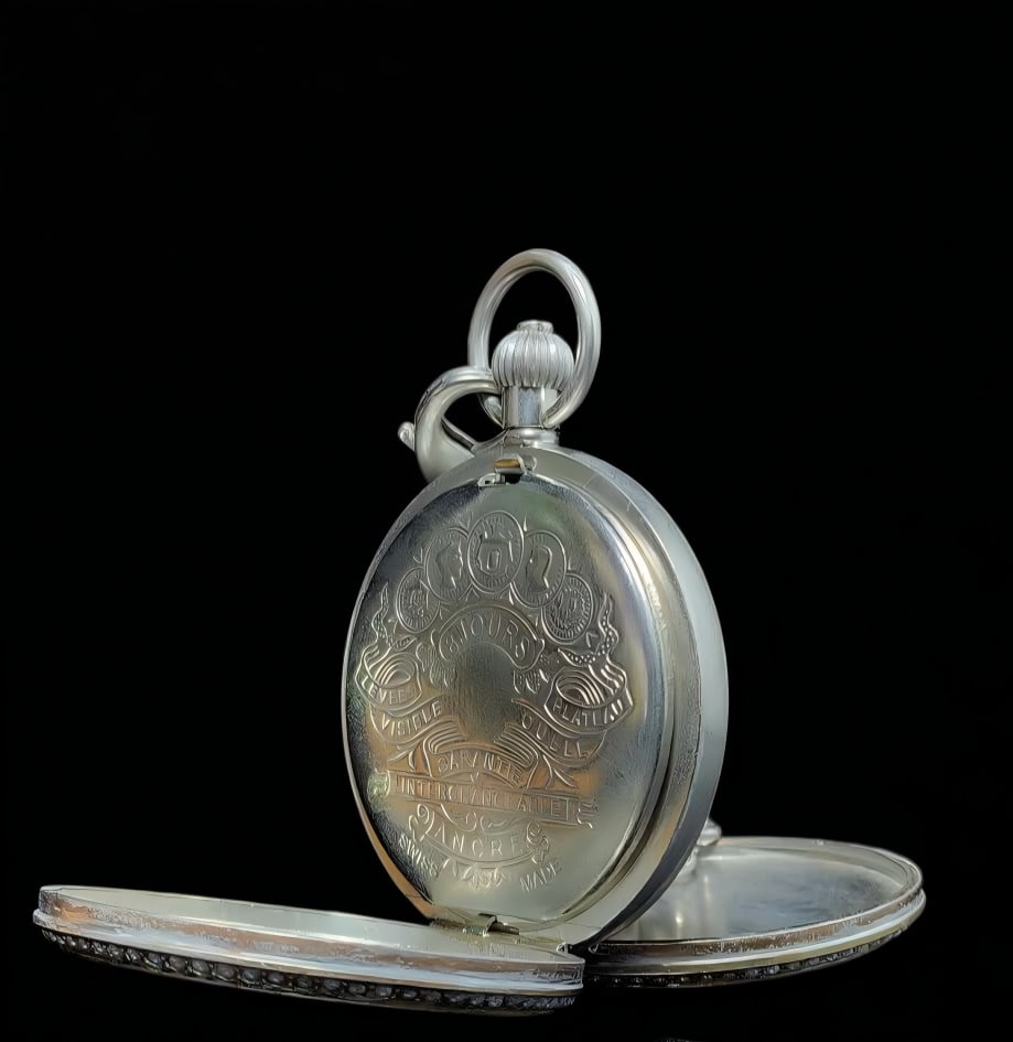 A late Qing dynasty double-open pocket watch - 3