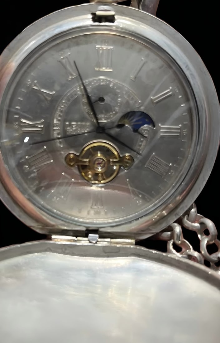 A late Qing dynasty double-open pocket watch - 4