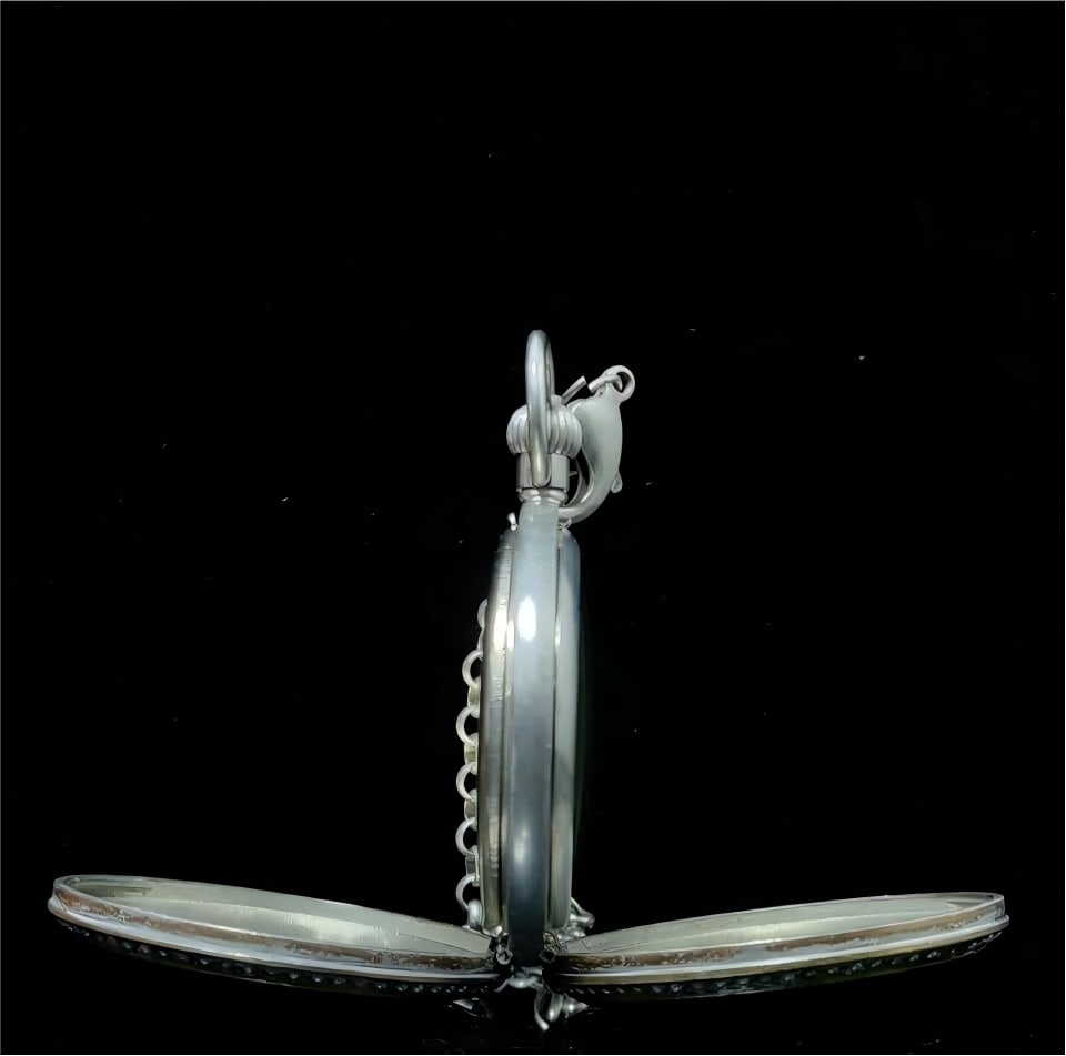A late Qing dynasty double-open pocket watch - 5