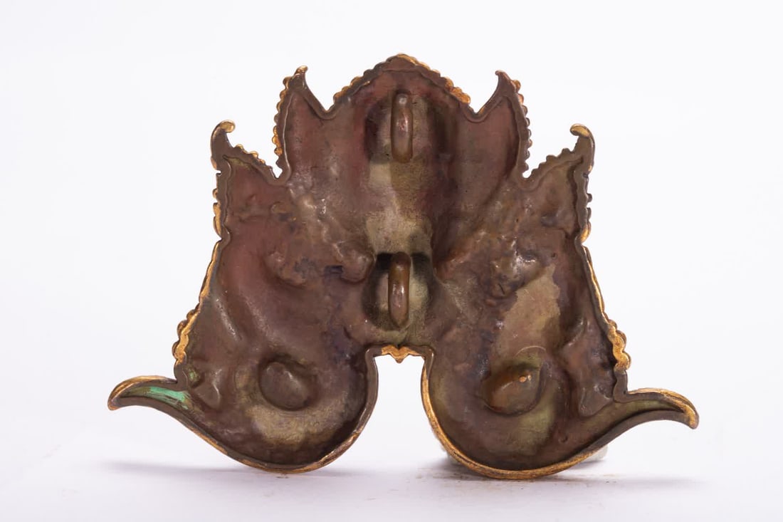 A Qing Dynasty bronze gilt plaque - 6