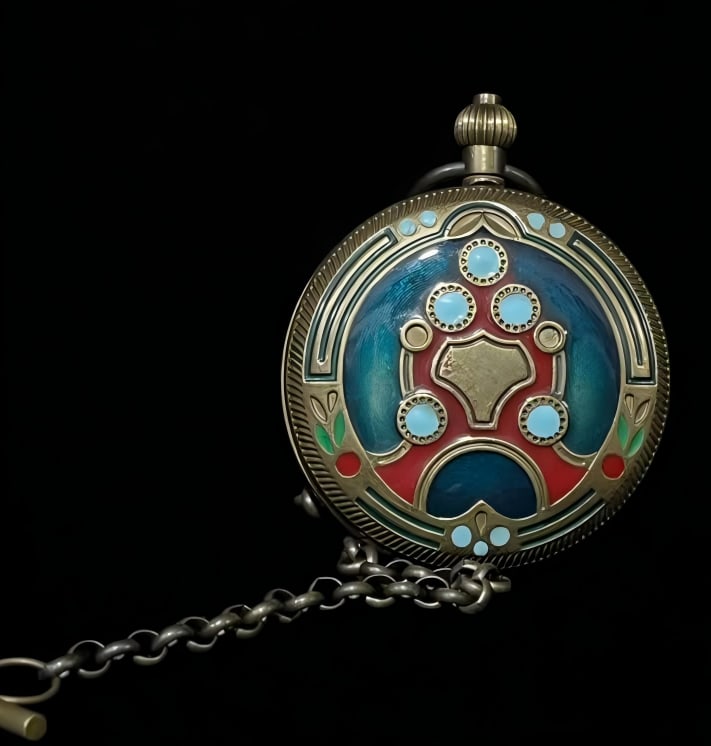 A late Qing dynasty double-open pocket watch: In the late Qing dynasty, I open my pocket watch in pairs SIZE: D:55mm (The Dimensions Of All Batches Are Manually Measured.If You Need More Detailed Information, Please Contact Our Customer Service