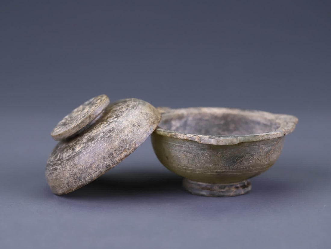 A Han dynasty ancient jade lid box - 4