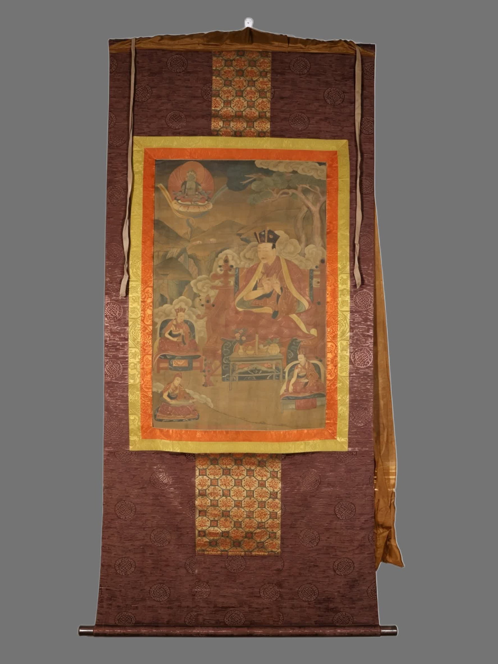 A Qing Dynasty Karmapa Thangka (a thangka). (1 of 8)