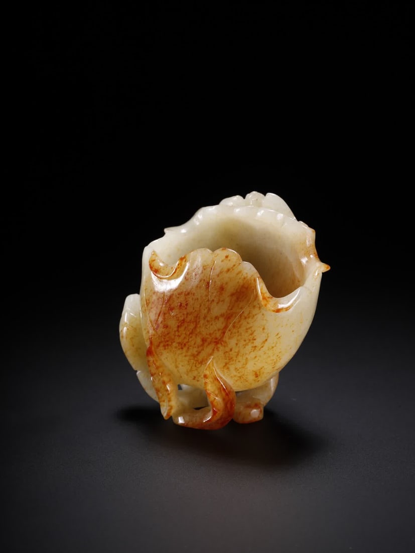 A Hetian jade lotus leaf cup - 2