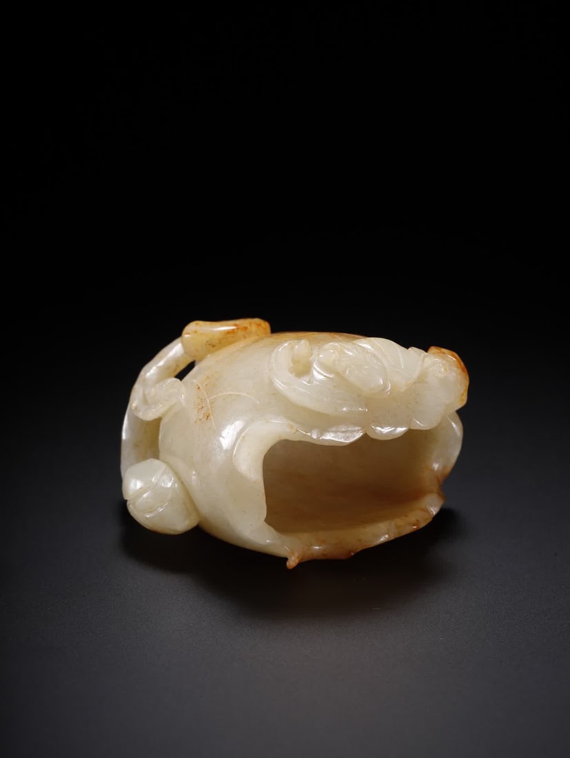 A Hetian jade lotus leaf cup - 8