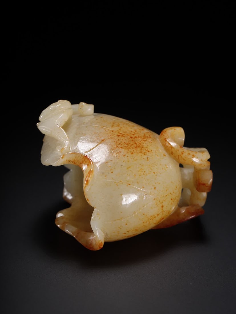 A Hetian jade lotus leaf cup - 9