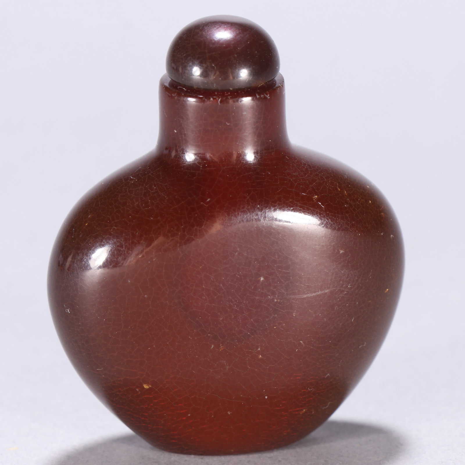 A Qing Dynasty amber snuff bottle - 6
