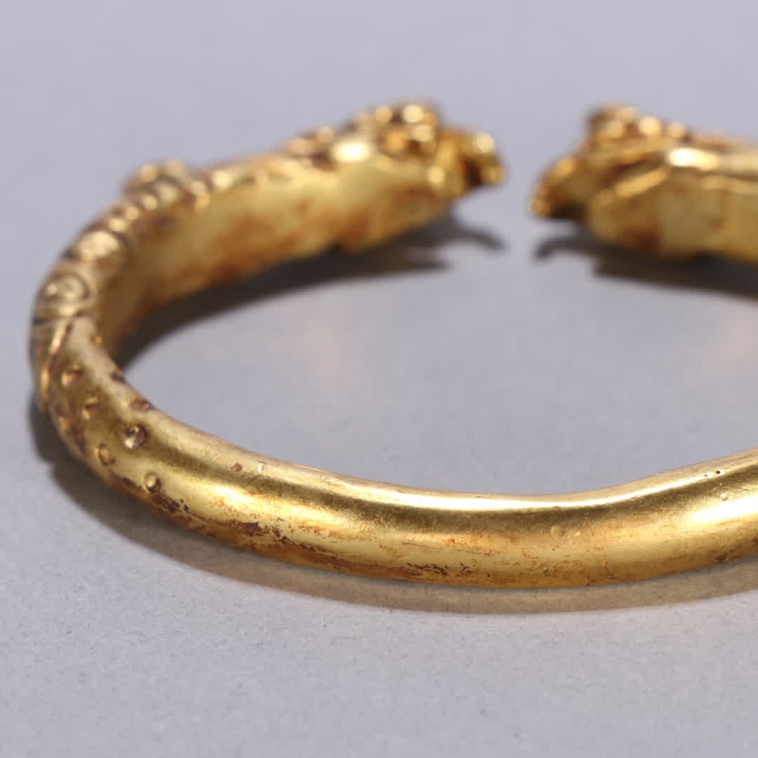 One gilt bronze double phoenix bracelet - 6