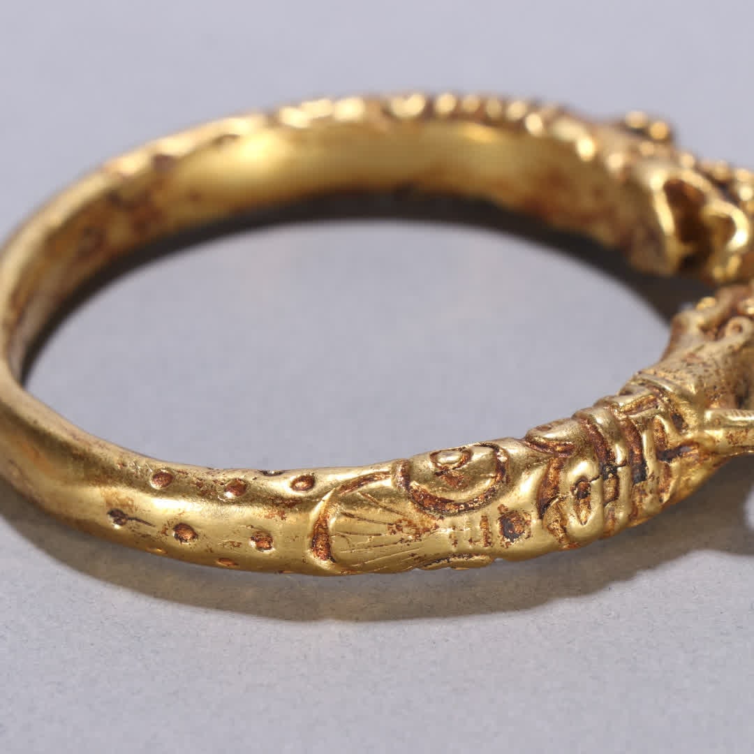 One gilt bronze double phoenix bracelet - 8