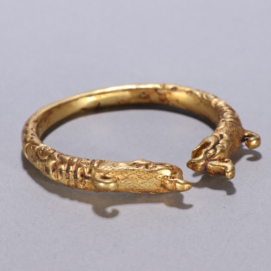 One gilt bronze double phoenix bracelet - 9