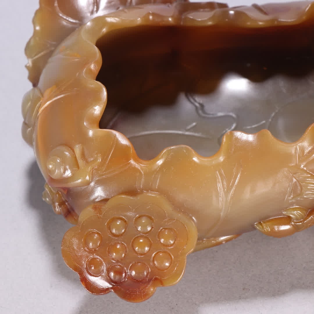 One piece is an agate lotus leaf washer with lotus leaf patterns - 2