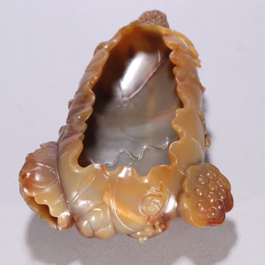 One piece is an agate lotus leaf washer with lotus leaf patterns - 4