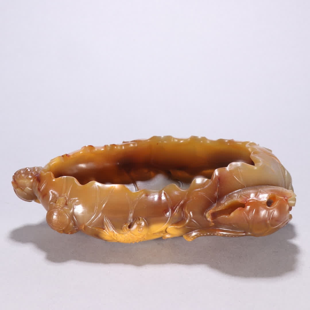 One piece is an agate lotus leaf washer with lotus leaf patterns - 5