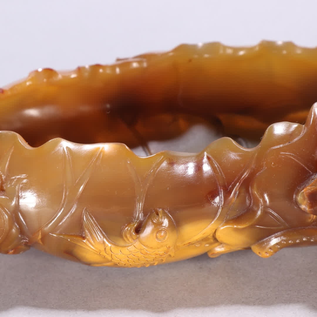 One piece is an agate lotus leaf washer with lotus leaf patterns - 6