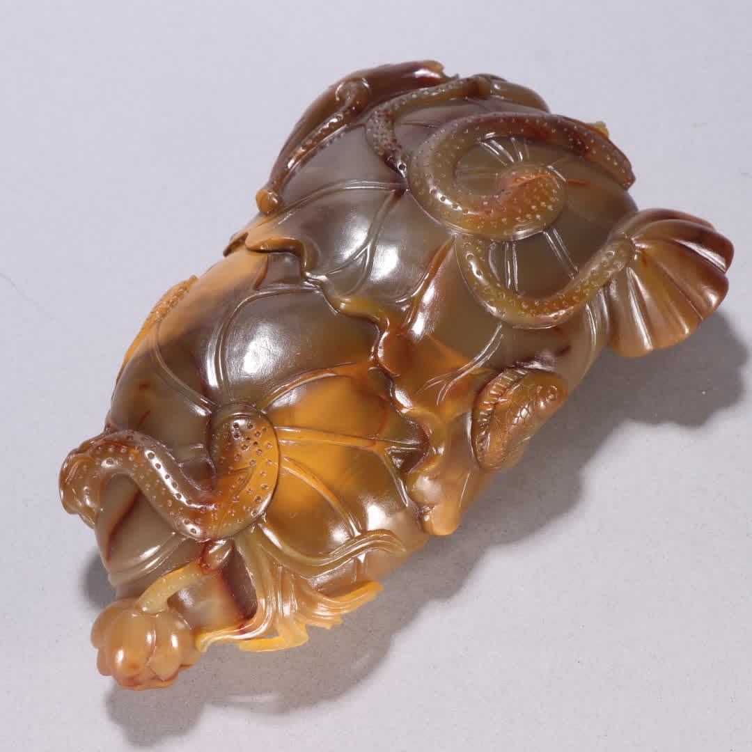 One piece is an agate lotus leaf washer with lotus leaf patterns - 8