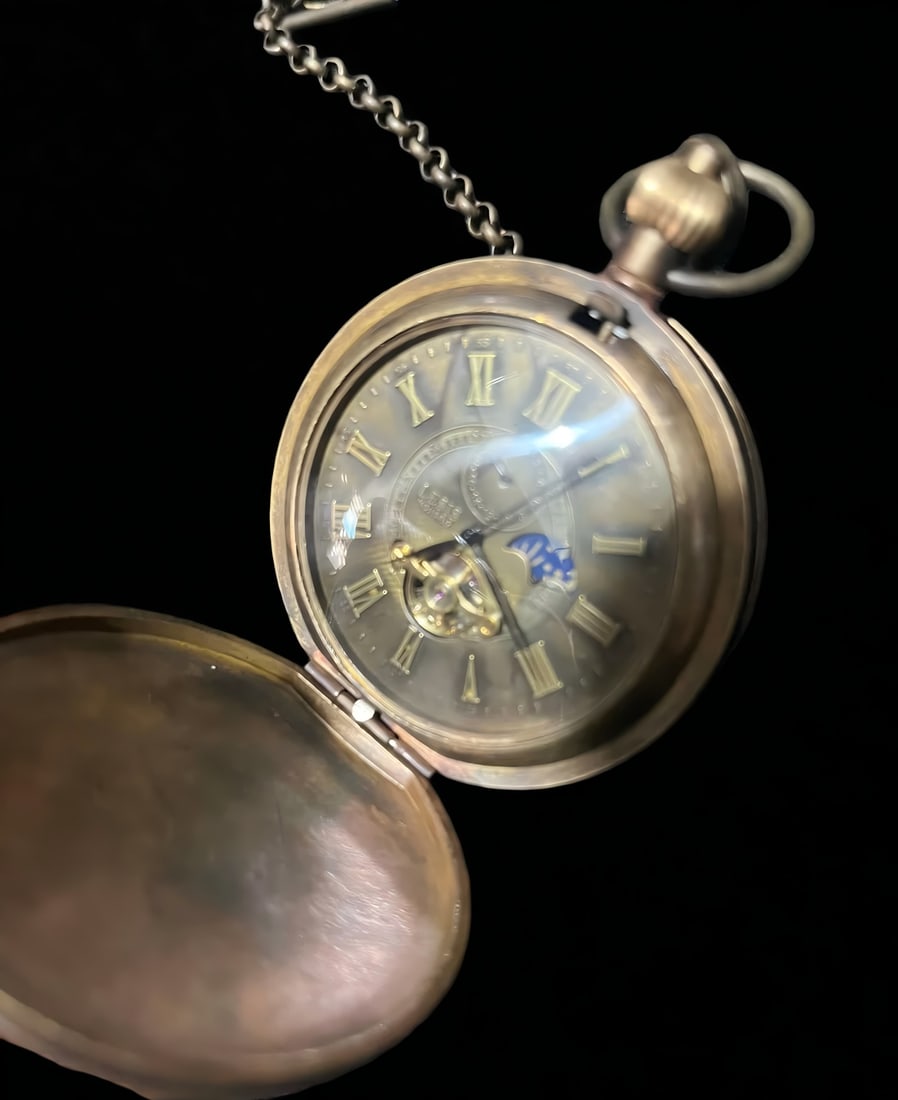 A late Qing dynasty double-open pocket watch - 4