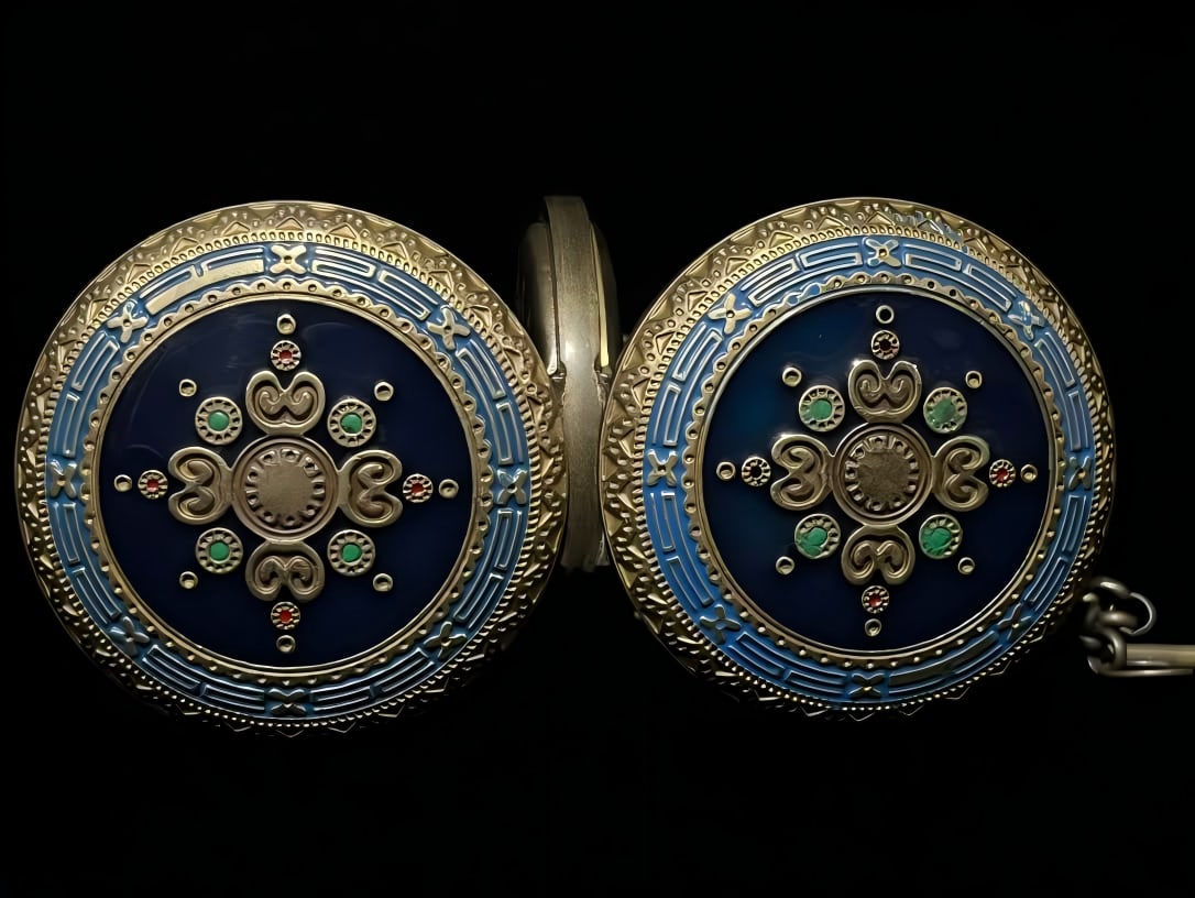 A late Qing dynasty double-open pocket watch - 5