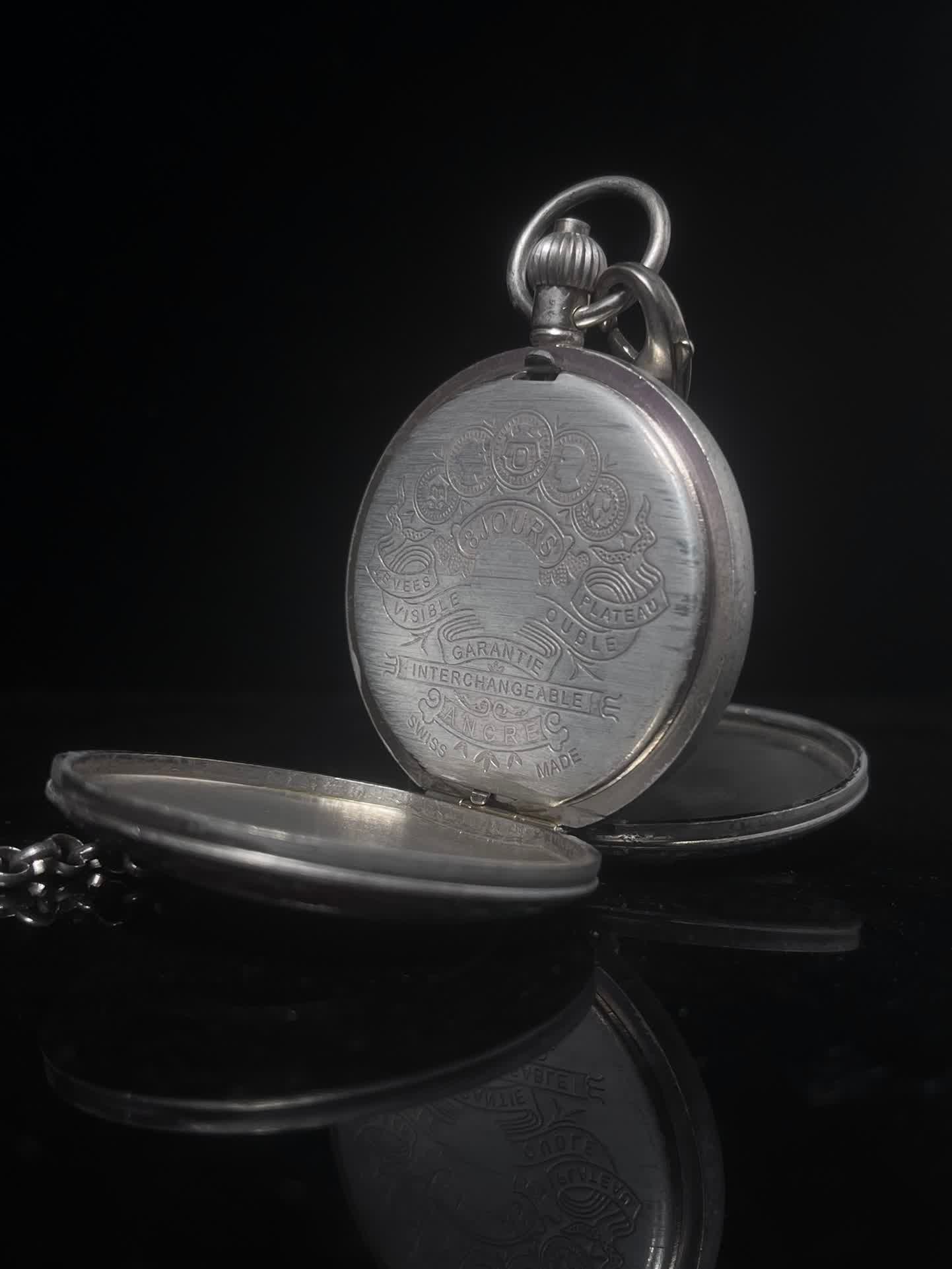 A late Qing dynasty double-open pocket watch - 3
