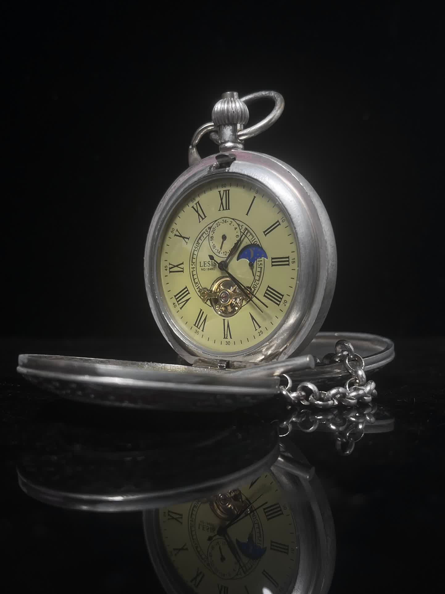 A late Qing dynasty double-open pocket watch - 4