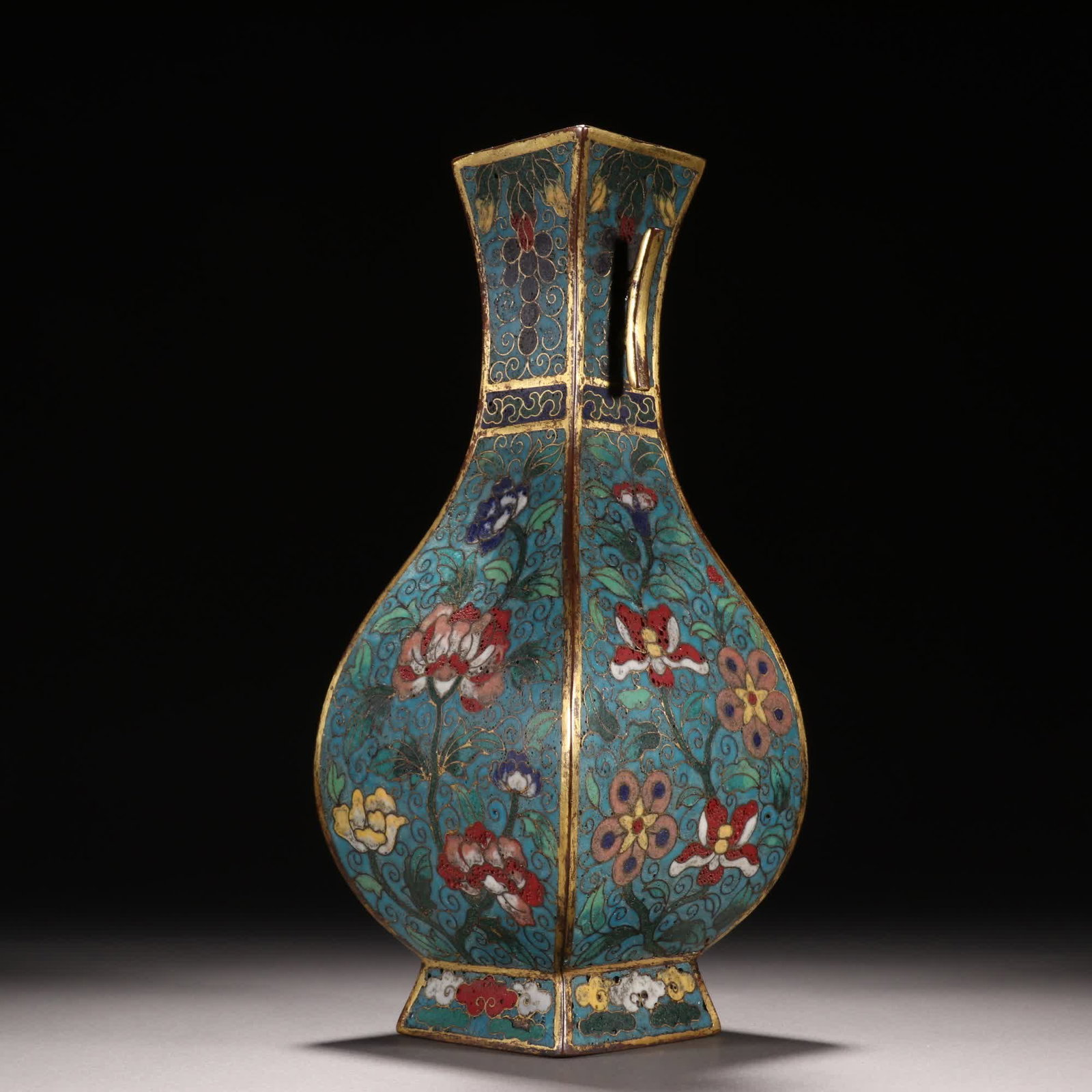 One Ming Dynasty: cloisonne patterned halberd-handled vase - 4
