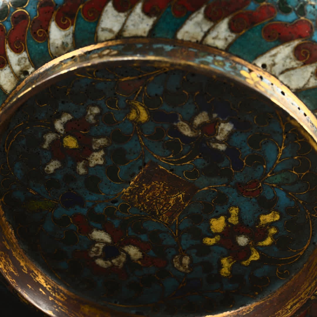 A large Ming dynasty cloisonne bowl - 9