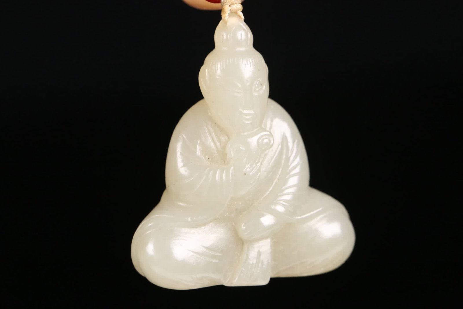 A Hetian jade figure pendant - 5